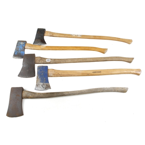 200 - Five felling axes G+