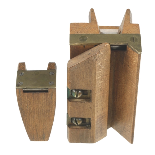 295 - A beech bullnose plane with brass front by ROUTLEDGE and a chamfer plane G++