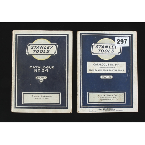 297 - Two STANLEY catalogues Nos 34 and 34A 'Combined Catalogue of Stanley and Stanley Atha Tools' dated M... 