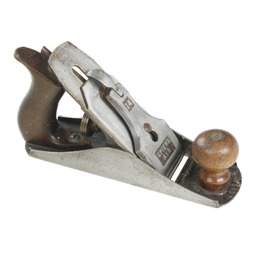 313 - A SPIERS adjustable smoother with Stanley iron, adjuster needs attention G