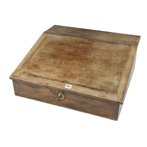 363 - An early lockable mahogany writing slope 25