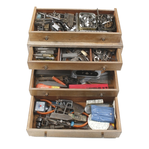 364 - An engineer's 4 drawer tools chest with quantity of tools G