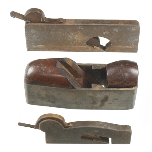 385 - An iron smoother and two rebate planes for restoration G