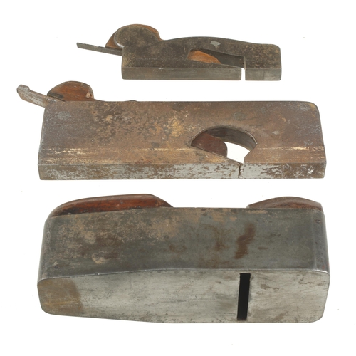 385 - An iron smoother and two rebate planes for restoration G