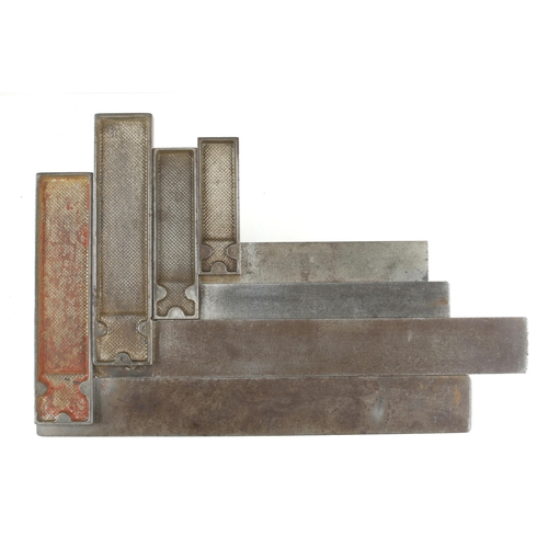 403 - Four engineer's steel squares by STARRETT G