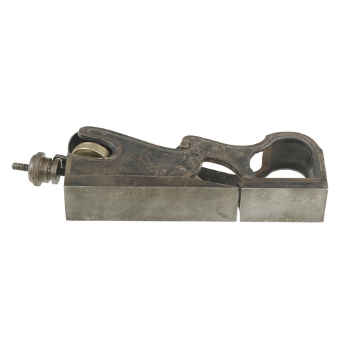 467 - A rare PRESTON No 1338P adjustable Patent Improved shoulder plane with Preston iron, early plated re... 