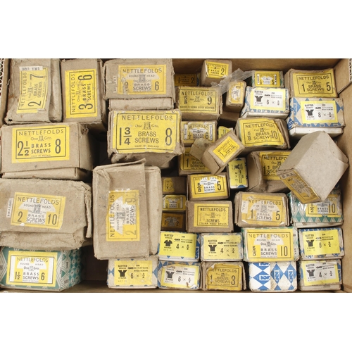 470 - 40 boxes of small brass screws 1/4