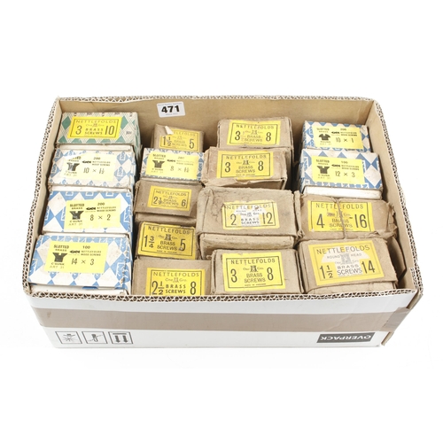 471 - 17 boxes of brass screws 1