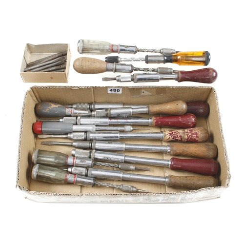 480 - 15 Yankee and other ratchet screwdrivers G