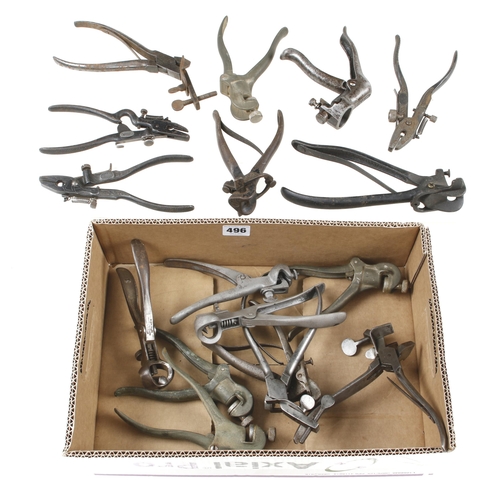 496 - 16 plier type saw sets G+