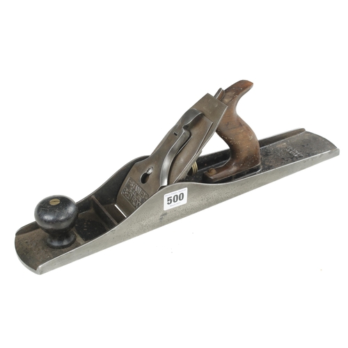 500 - A STANLEY Bedrock No 606 fore plane with orig iron, some light pitting G+