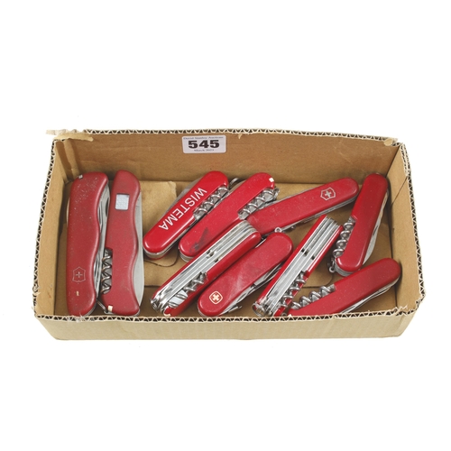 545 - Ten Swiss Army knives by VICTORINOX G+