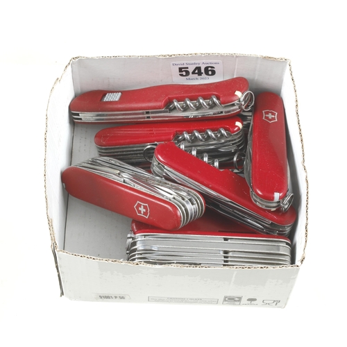 546 - Ten Swiss Army knives by VICTORINOX G+