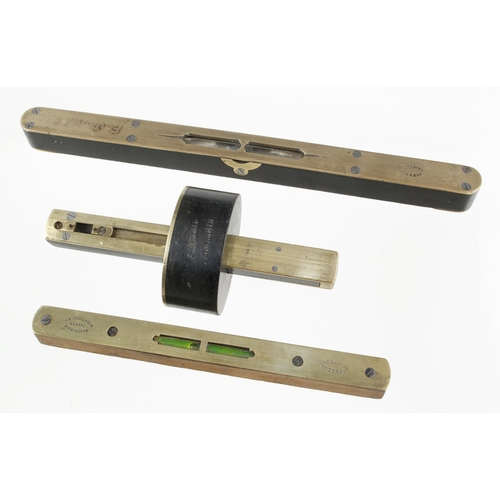 671 - An ebony and brass mortice gauge by SORBY a 12