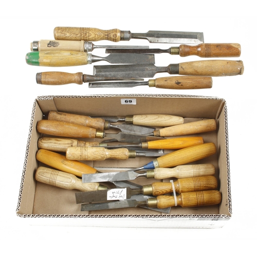 69 - 20 bevel edge chisels G+