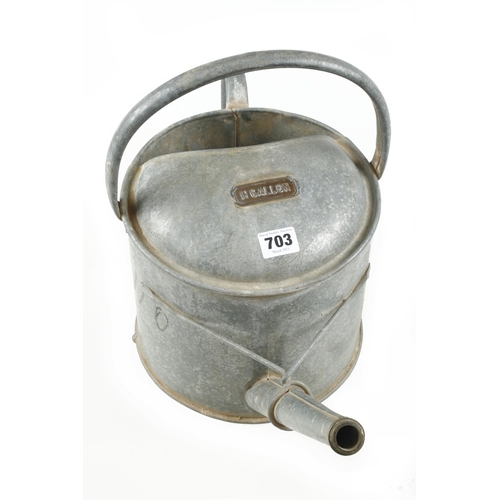 703 - A 1 1/2 Gallon galvanised watering can G++