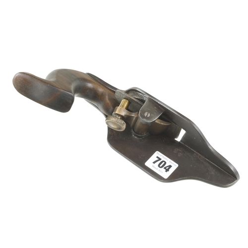 704 - A Lancashire pattern steel shouldering plane with brass lever G+