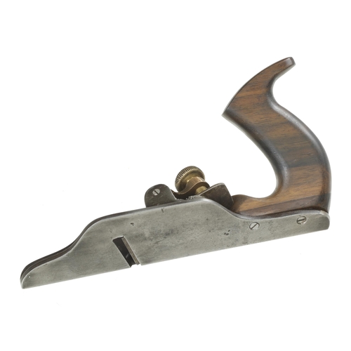 704 - A Lancashire pattern steel shouldering plane with brass lever G+