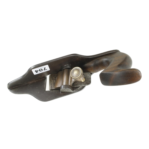 704 - A Lancashire pattern steel shouldering plane with brass lever G+