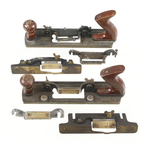 74 - Two brass JIFFY softwood planes G