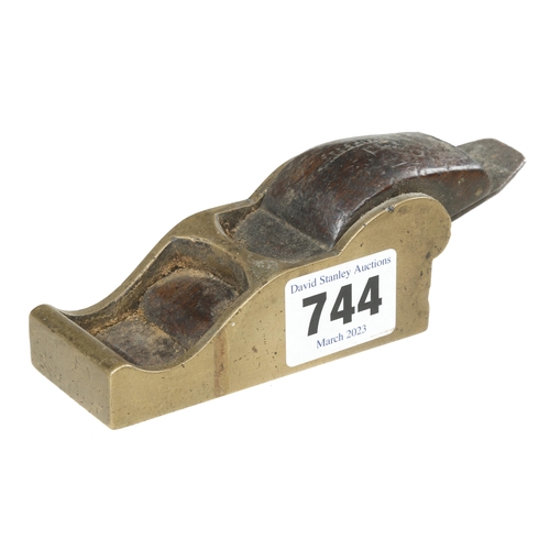 744 - A brass chariot plane 3 1/2