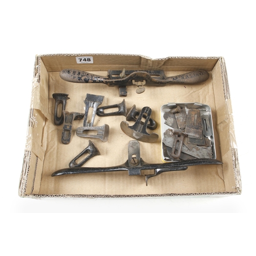 748 - A STANLEY No 66 hand beader and a PRESTON shave with various fences and cutters for spares G-