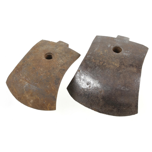 82 - An unusual pair of square adze heads with hammer poles 6