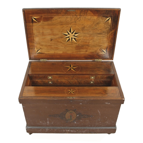 824 - A fine cabinetmaker's pine chest measuring 37