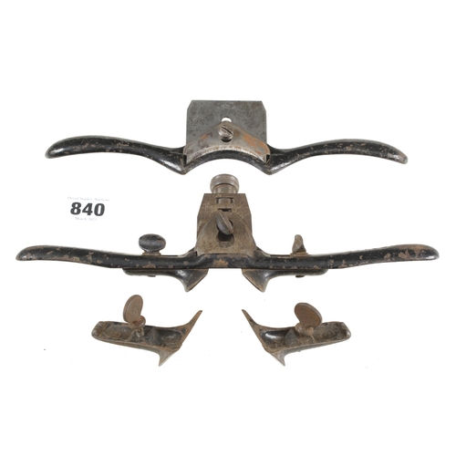 840 - PRESTON Nos 1392 adjustable chamfer shave and 1383 spokeshave G