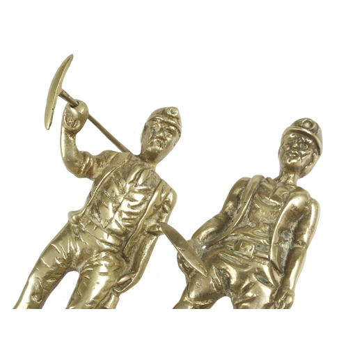 87 - Two brass models of miners with pick in hand 8