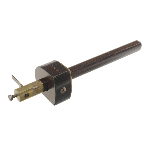 892 - A brass faced ebony slitting gauge by T TURNER Sheffield G+