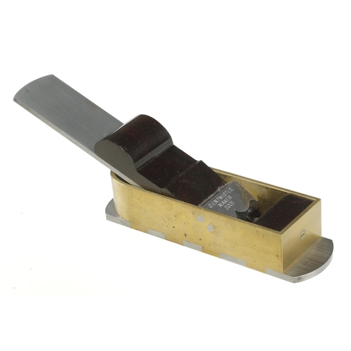 910 - An unused miniature gunmetal mitre plane with d/t steel sole by GEOFF ENTWISTLE 5 1/2