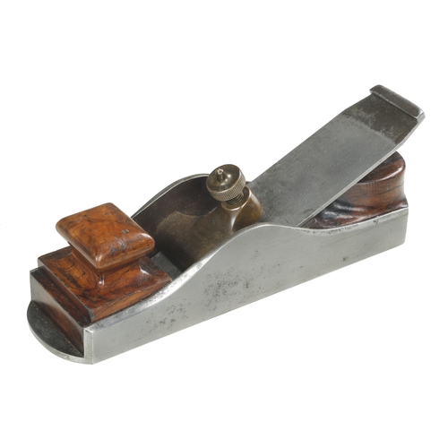 952 - A rare d/t steel NORRIS No 11 mitre plane with rosewood infill and early knurled brass screw to leve...