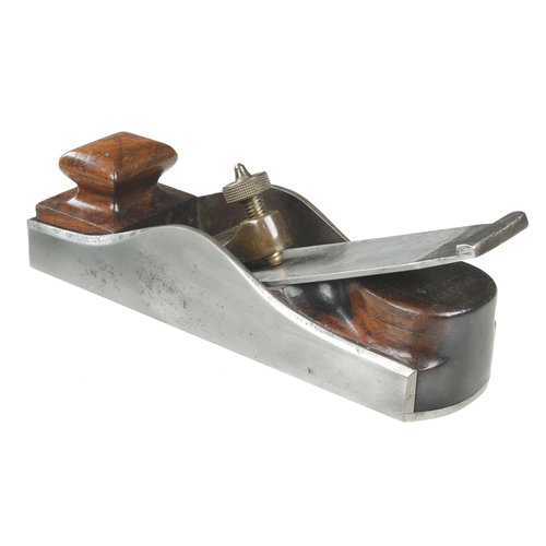 952 - A rare d/t steel NORRIS No 11 mitre plane with rosewood infill and early knurled brass screw to leve... 