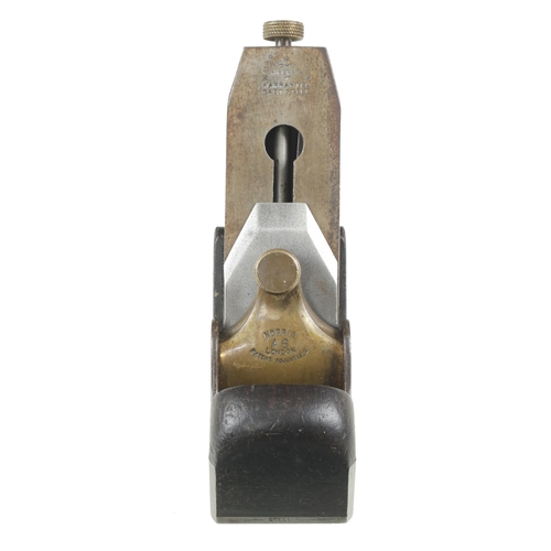 959 - A d/t steel NORRIS A6 parallel smoother with rosewood infill and handle with full 2 1/4