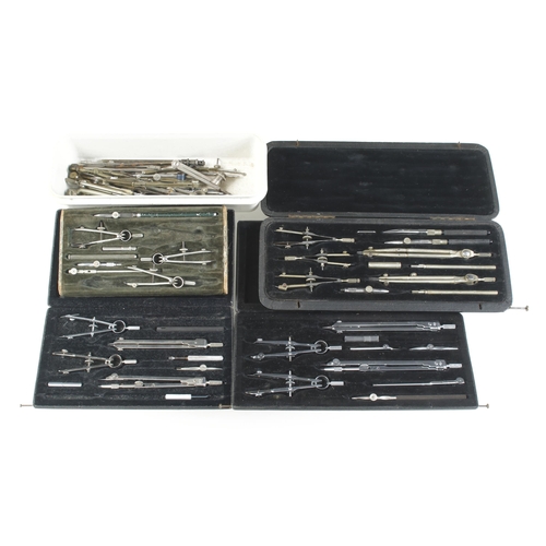 160 - Four part drawing sets and spares G