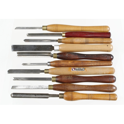 185 - Ten turning tools G+