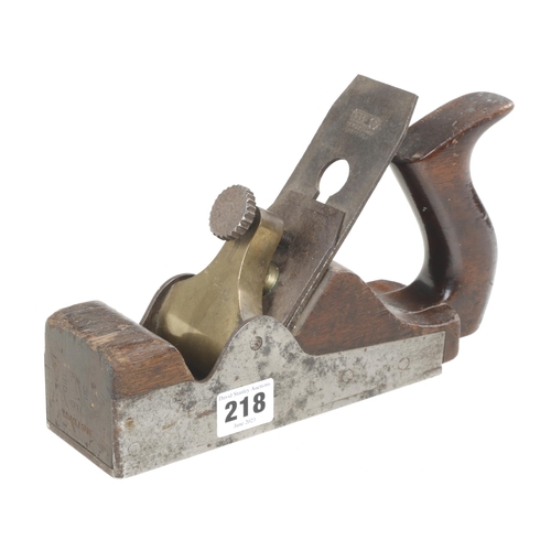 218 - A d/t steel parallel smoother with brass lever G