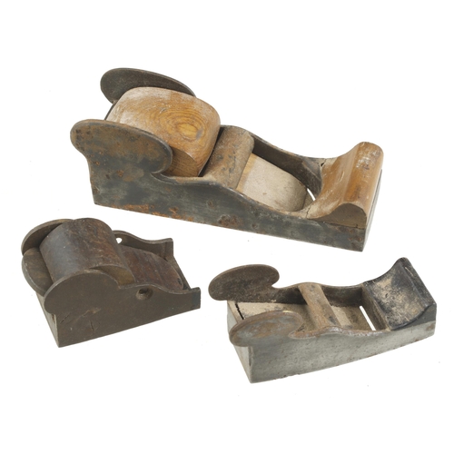 236 - Three steel chariot plane castings G-