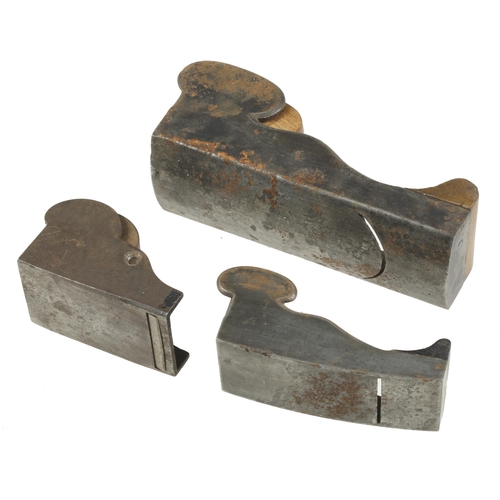 236 - Three steel chariot plane castings G-