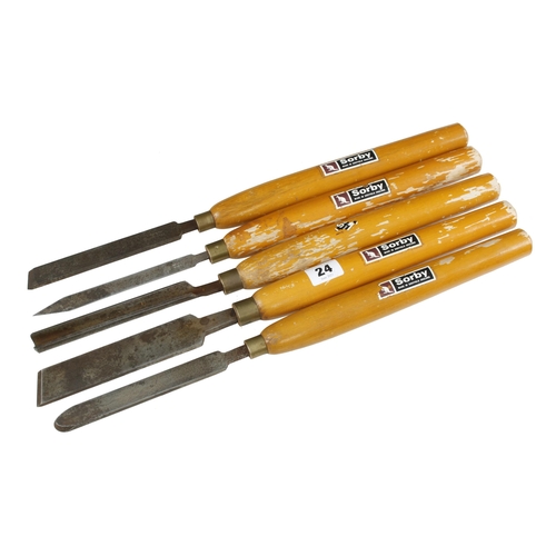24 - A set of 5 turning tools by SORBY G++