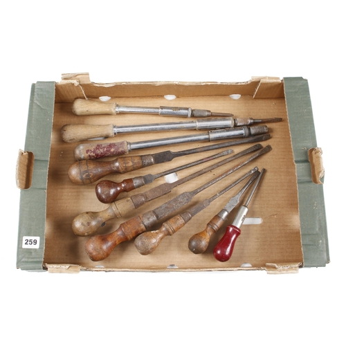 259 - Three Yankee ratchet screwdrivers and 5 others G