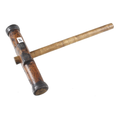 27 - A caulking mallet with 13