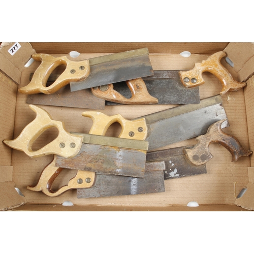 277 - 12 tenon saws mainly by S & J G