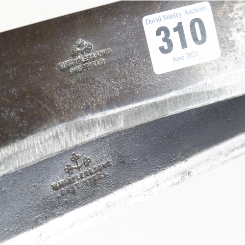 310 - Two MARPLES drawknives curved and straight G+