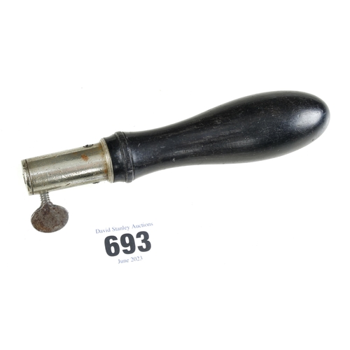 693 - A quality ebony and German silver tool handle G++