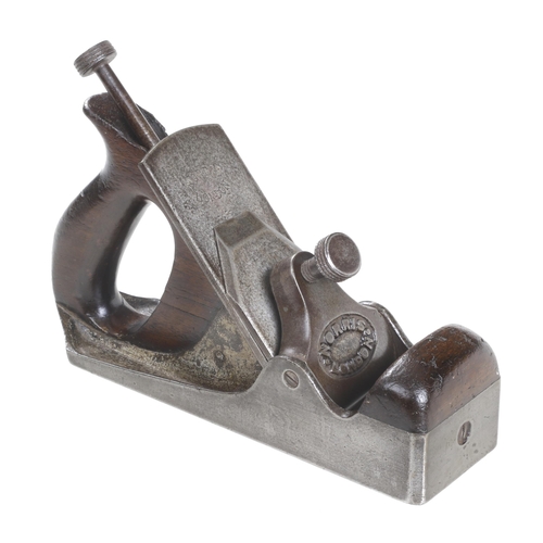 698 - An adjustable NORRIS smoother 30% orig early Norris iron remains, repair to handle G