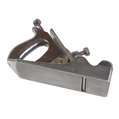 698 - An adjustable NORRIS smoother 30% orig early Norris iron remains, repair to handle G