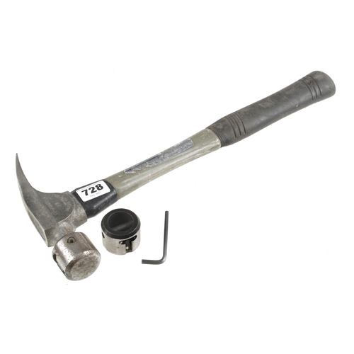 728 - A VAUGHAN USA 16oz titanium framing hammer with interchangeable head G+