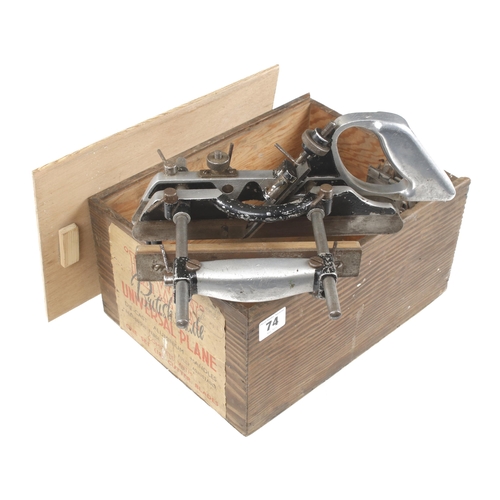 74 - A LEWIN plough with cutters in orig box with replaced lid G+